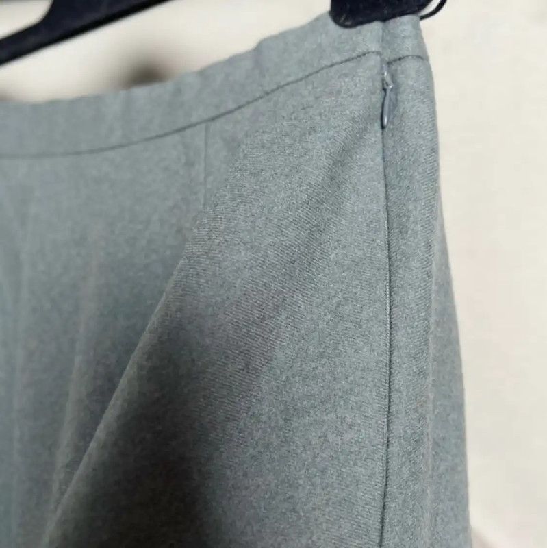 Burberry Burberry Light Blue Wool Midi Skirt Size 23" - 6 Thumbnail