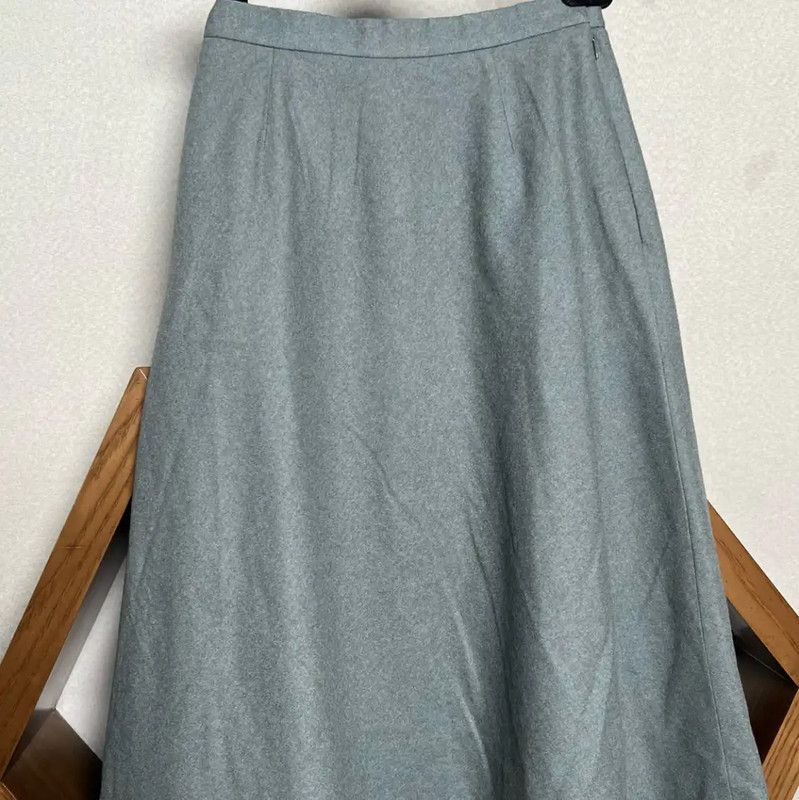 Burberry Burberry Light Blue Wool Midi Skirt Size 23" - 5 Thumbnail