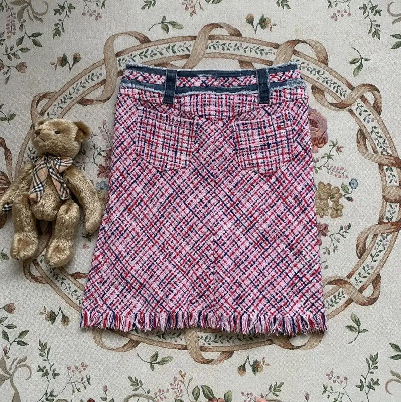 Burberry Burberry Red Cotton Women's Midi Skirt Size 23" - 5 Thumbnail