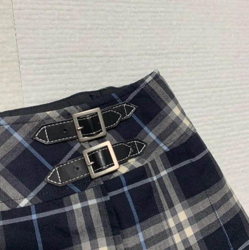 Burberry Burberry Gray Wool Midi Skirt for Women Size 23" - 4 Thumbnail
