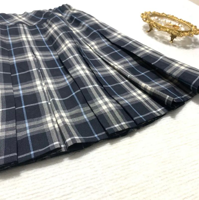 Burberry Burberry Gray Wool Midi Skirt for Women Size 23" - 6 Thumbnail