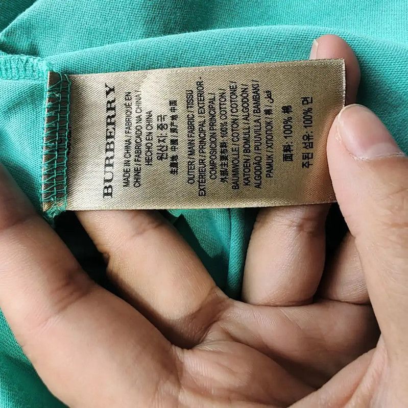Burberry Burberry Green Cotton T-Shirt for Women Size M / US 6-8 / IT 42-44 - 5 Thumbnail