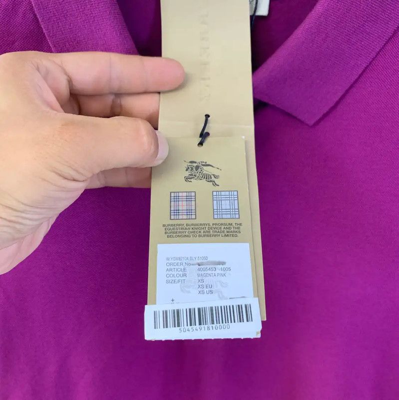 Burberry Burberry Purple Women's Polo Shirt XS Size XS / US 0-2 / IT 36-38 - 5 Thumbnail
