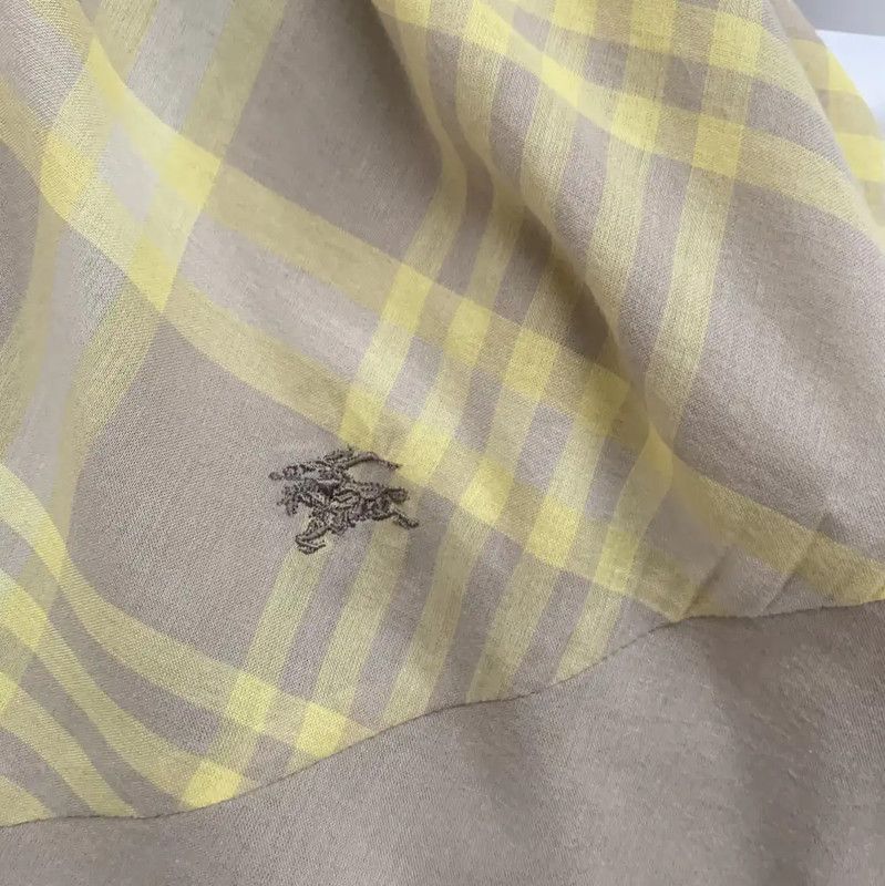 Burberry Burberry Yellow Checkered Cotton Skirt Size 23" - 2 Thumbnail