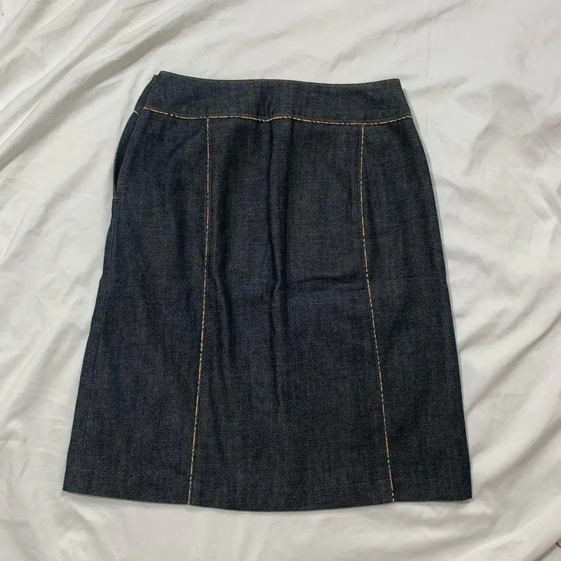 Burberry Burberry Dark Blue Cotton Short Skirt Size 24" / US 00 / IT 34 - 5 Thumbnail