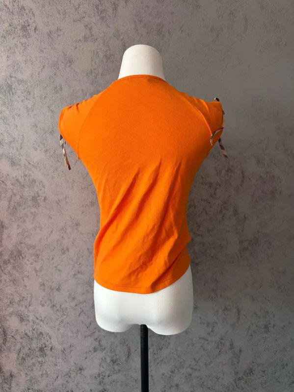 Burberry Burberry Orange Cotton Short Sleeve T-Shirt Size XS / US 0-2 / IT 36-38 - 5 Thumbnail