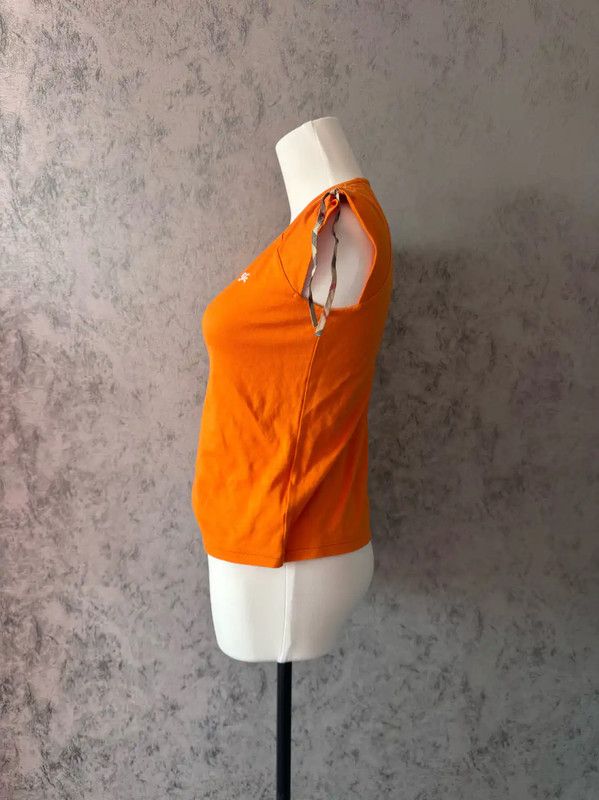 Burberry Burberry Orange Cotton Short Sleeve T-Shirt Size XS / US 0-2 / IT 36-38 - 4 Thumbnail