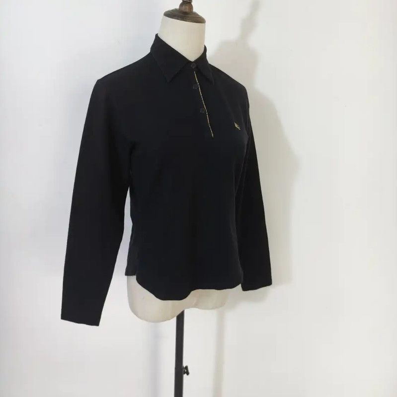Burberry Burberry Black Cotton Blend Long Sleeve T-Shirt Size M / US 6-8 / IT 42-44 - 3 Thumbnail