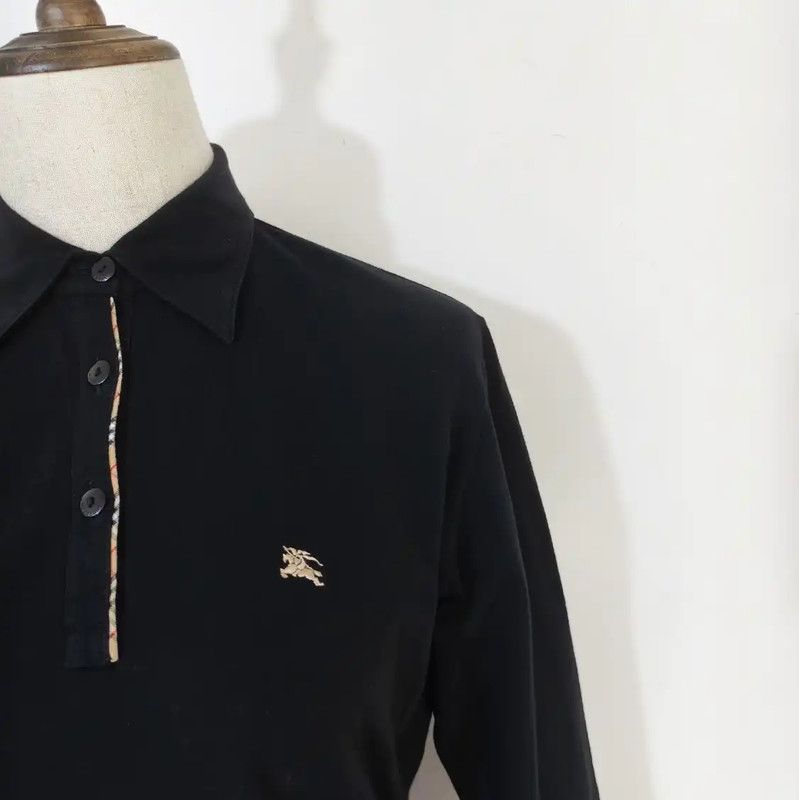 Burberry Burberry Black Cotton Blend Long Sleeve T-Shirt Size M / US 6-8 / IT 42-44 - 2 Thumbnail