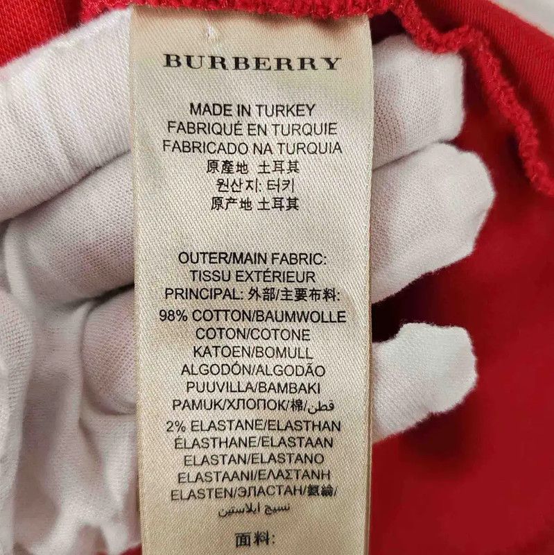 Burberry Burberry Red Cotton Women's T-Shirt Size M / US 6-8 / IT 42-44 - 4 Thumbnail