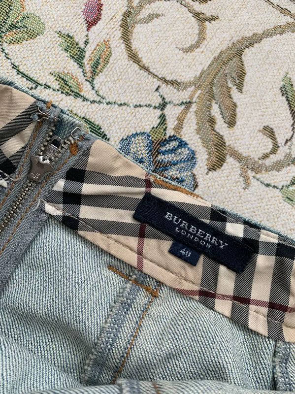 Burberry Burberry Light Blue Cotton Midi Skirt Size 38" / US 16 / IT 52 - 3 Thumbnail