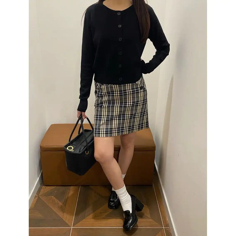Burberry Burberry Gray Cotton Women's Skirt Size 23" - 5 Thumbnail