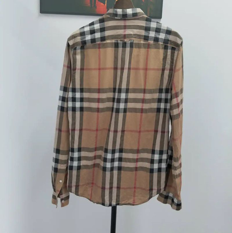 Burberry Burberry Summer Light Brown Cotton Shirt Size S / US 4 / IT 40 - 2 Thumbnail