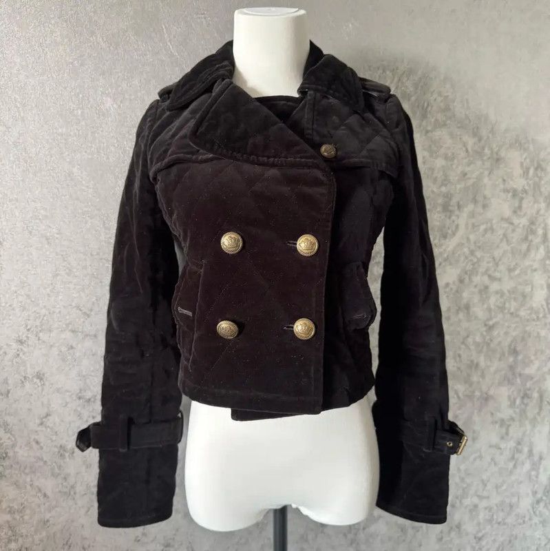 Burberry Burberry Women's Black Cotton Blend Jacket Size S / US 4 / IT 40 - 3 Thumbnail