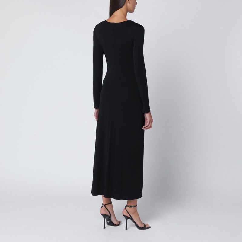 Simkhai Simkhai Ferrera Dress In Black Draped Jersey Size M / US 6-8 / IT 42-44 - 2 Thumbnail