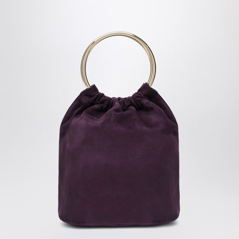 Prada Prada Mini Bucket Bag In Plum Suede Size ONE SIZE - 2 Thumbnail