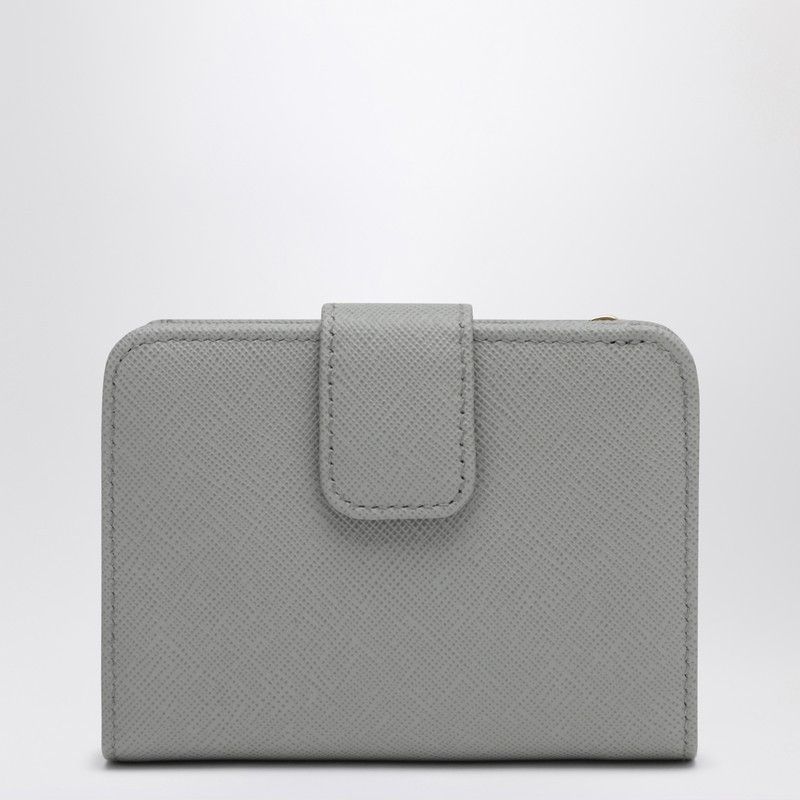 Prada Prada Small Light Grey Saffiano Wallet Size ONE SIZE - 2 Thumbnail