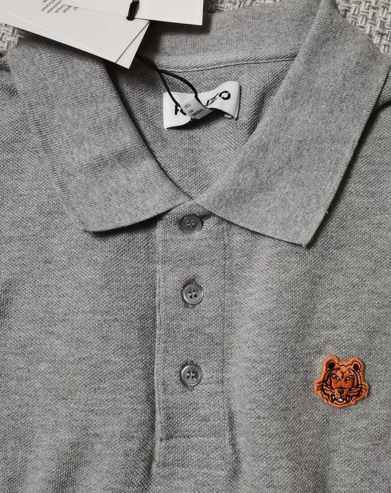 Kenzo KENZO Tiger Head Grey Polo Shirt - dmc Size US L / EU 52-54 / 3 - 5 Thumbnail