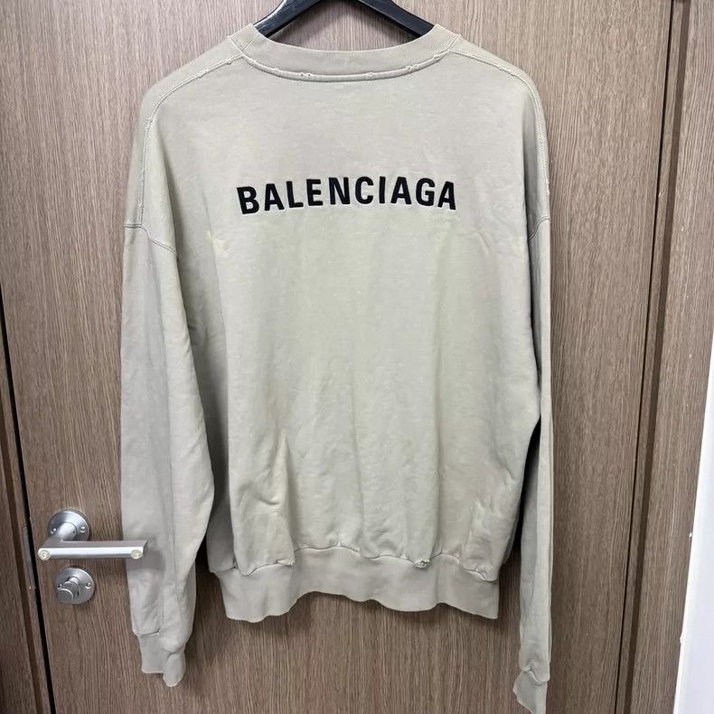 Balenciaga Balenciaga Logo Gray Long Sleeve Sweatshirt - dmc Size US S / EU 44-46 / 1 - 2 Thumbnail