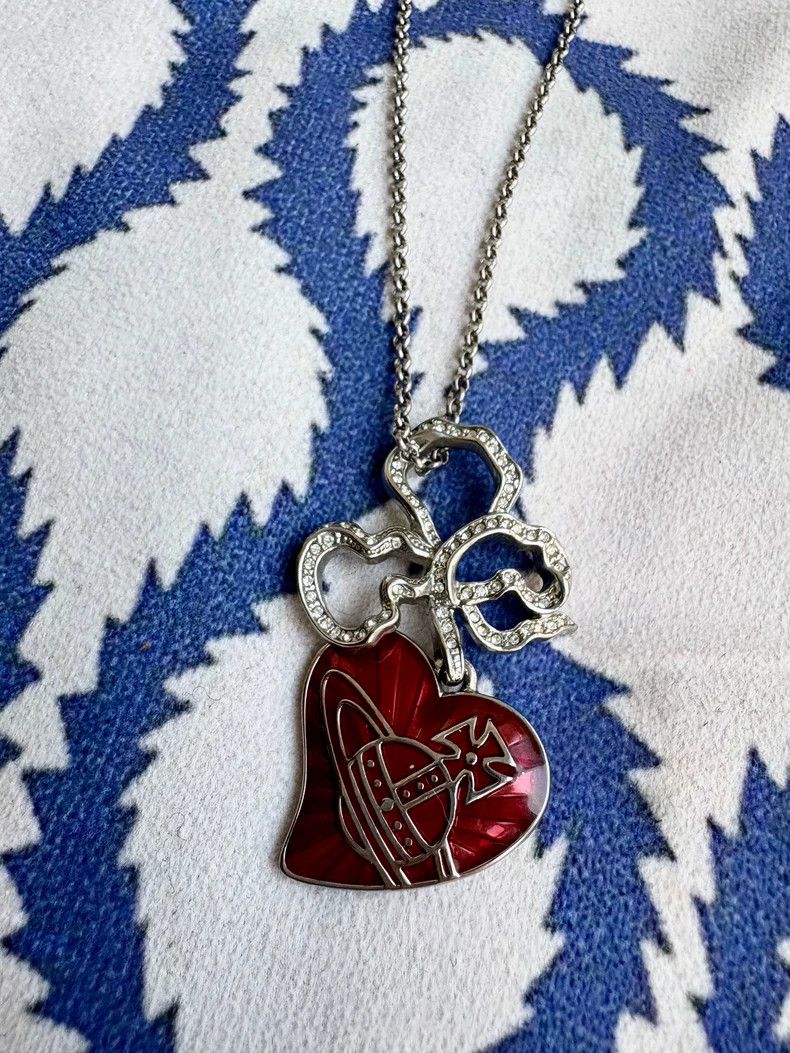 Vivienne Westwood Vivienne Westwood 2009 Red Heart Saturn Necklace - dmc Size ONE SIZE - 2 Thumbnail