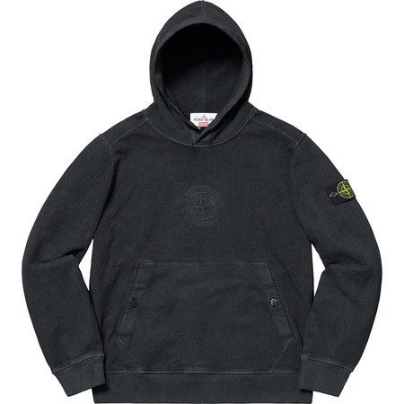 Supreme Supreme®/Stone Island® Hooded Sweatshirt - Black, XL | Grailed