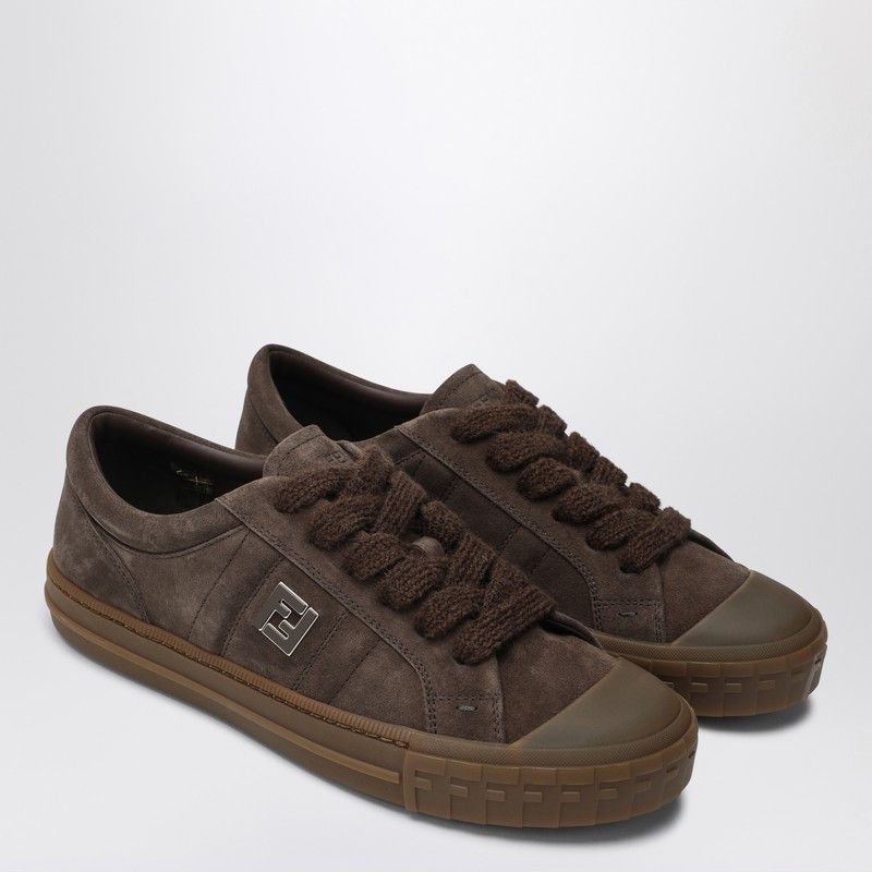 Fendi Fendi Brown Suede Low-Tops Domino Trainers Size US 9.5 / EU 42-43 - 2 Thumbnail