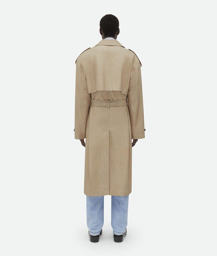 Bottega Veneta $11.1K VALUE Printed Leather Mouline Twill Trench Size US XL / EU 56 / 4 - 3 Thumbnail