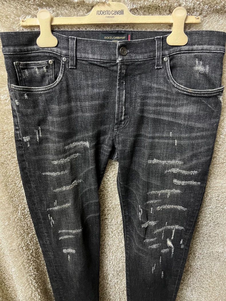 Dolce & Gabbana Dolce & Gabbana Men's Black Distressed Jeans-yf Size US 36 / EU 52 - 2 Thumbnail
