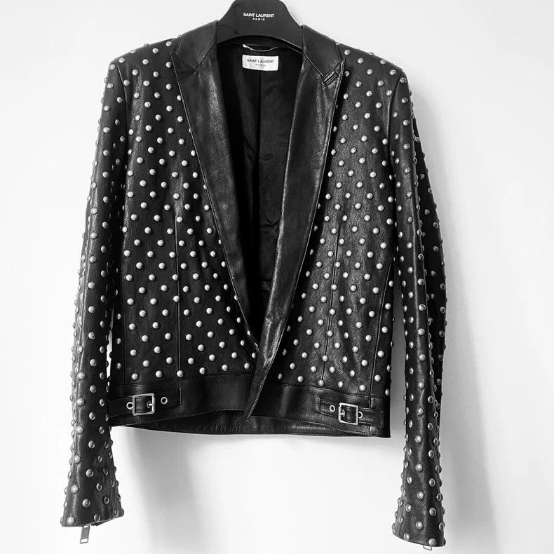 Hedi Slimane Saint Laurent 14SS Studded Leather Jacket-yf Size US M / EU 48-50 / 2 - 3 Thumbnail