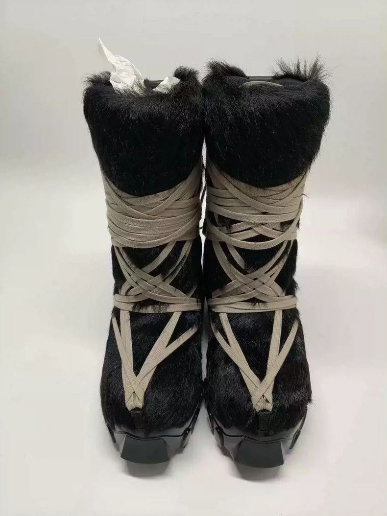 Rick Owens Rick Owens Lunar Strappy Horsehair Boots-yf Size US 8 / EU 41 - 2 Thumbnail