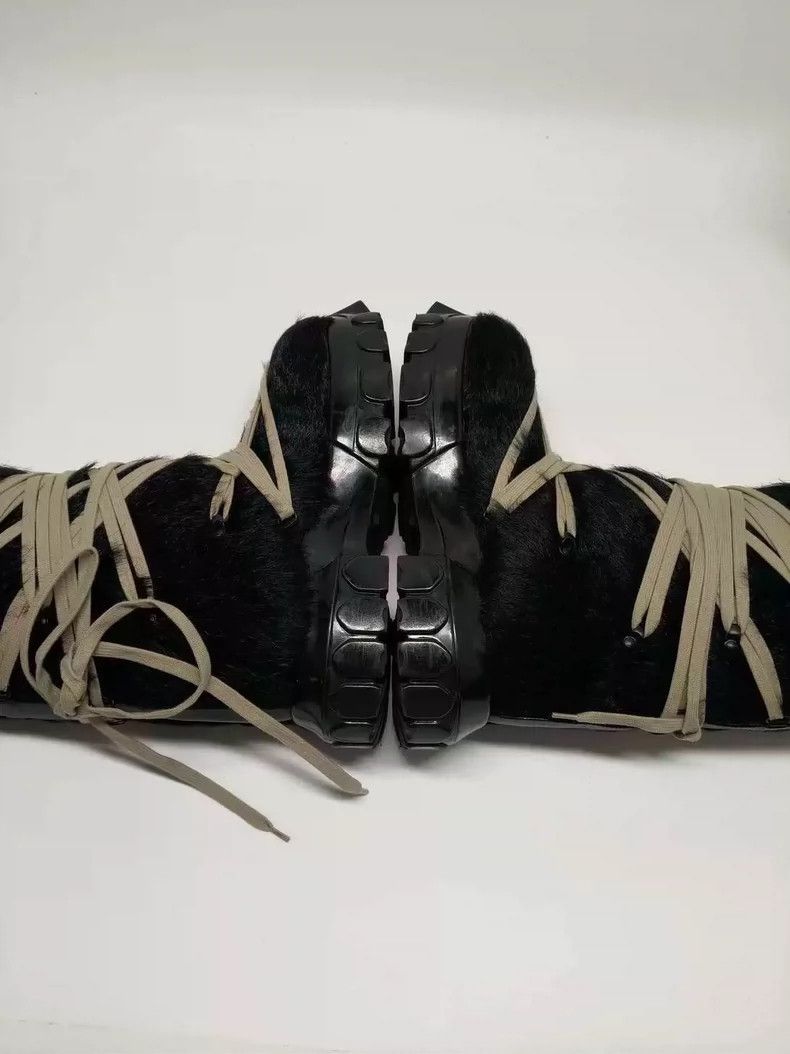 Rick Owens Rick Owens Lunar Strappy Horsehair Boots-yf Size US 8 / EU 41 - 4 Thumbnail