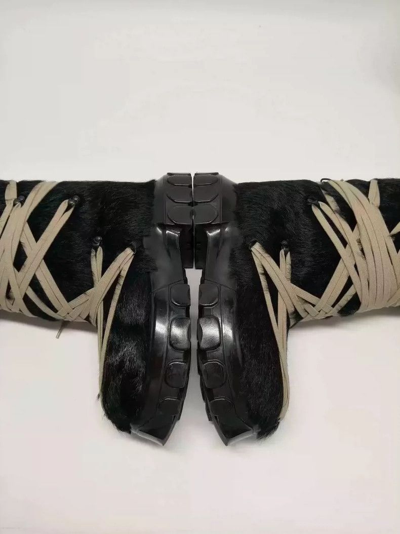 Rick Owens Rick Owens Lunar Strappy Horsehair Boots-yf Size US 8 / EU 41 - 5 Thumbnail