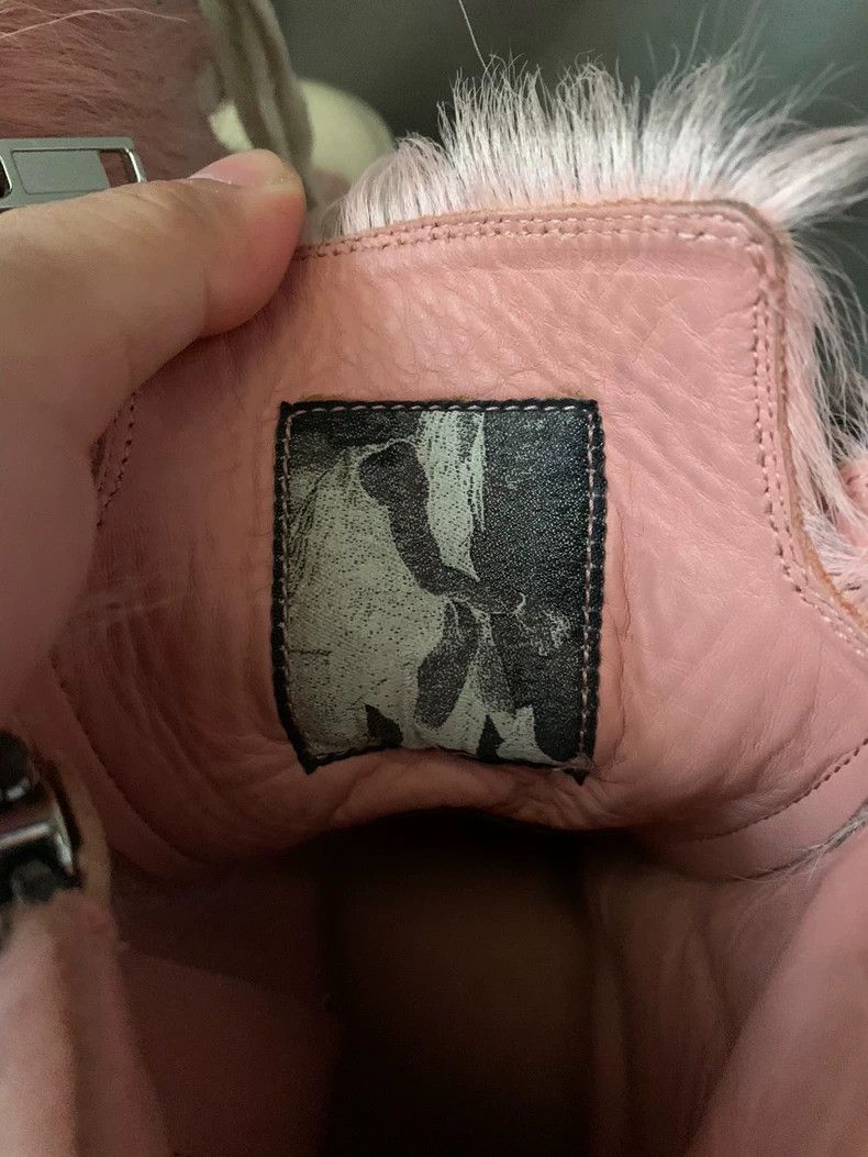 Rick Owens Rick Owens Pink Horsehair High-Top Sneakers-yf Size US 8 / EU 41 - 5 Thumbnail