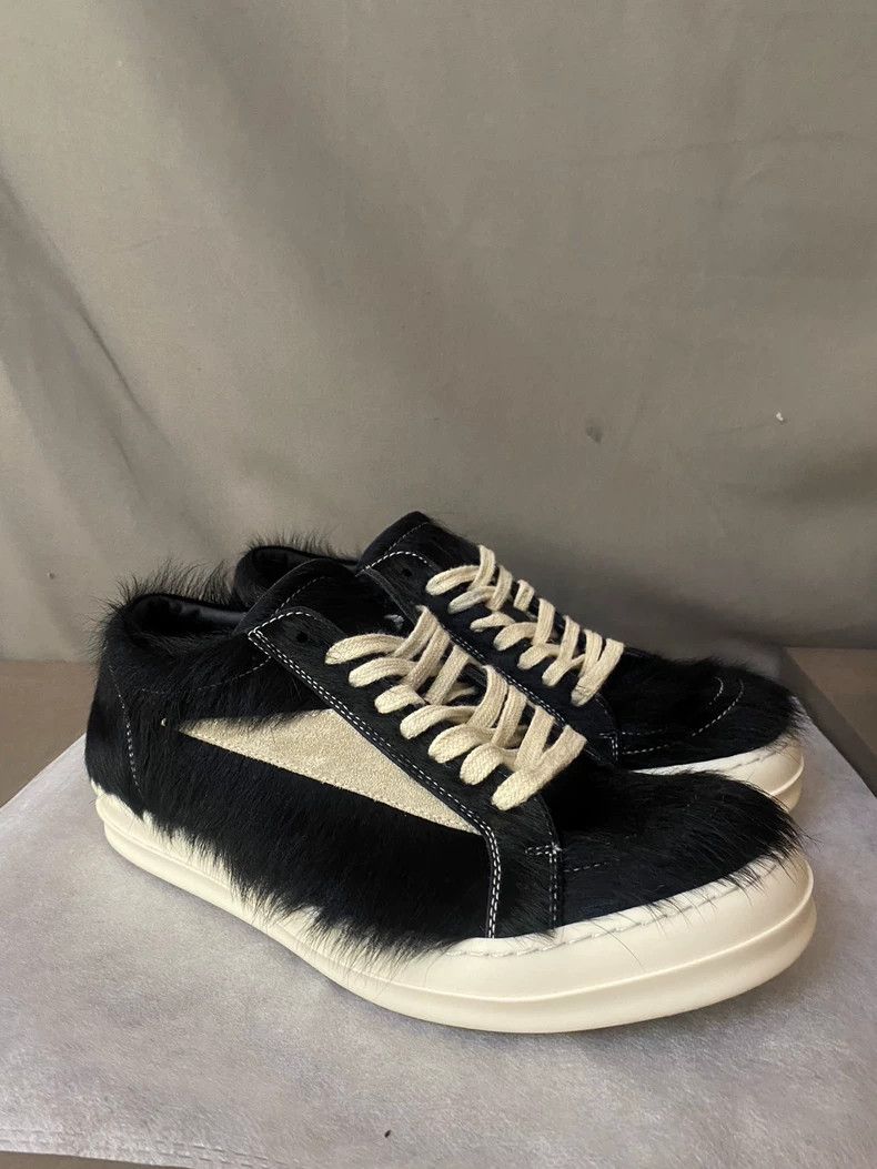Rick Owens Rick Owens Black Furry Lowtop Sneakers-yf Size US 7 / EU 40 - 3 Thumbnail