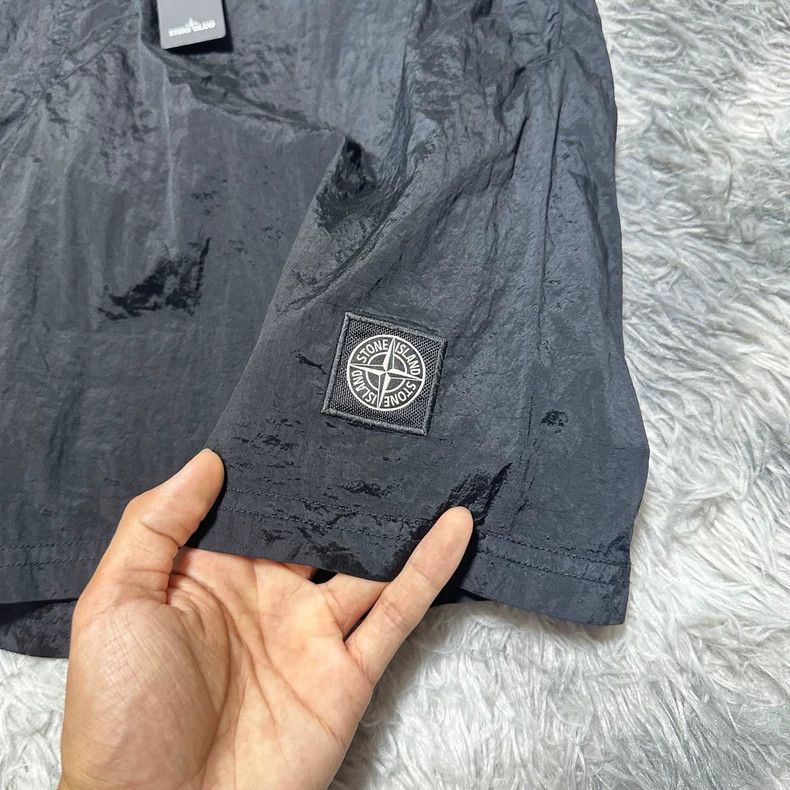 Stone Island Stone Island Metal Nylon Logo Shorts Black-yf Size US 34 / EU 50 - 3 Thumbnail