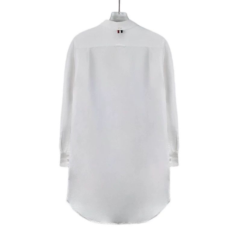 Thom Browne Thom Browne White Cotton Shirt Dress-yf Size US M / EU 48-50 / 2 - 2 Thumbnail