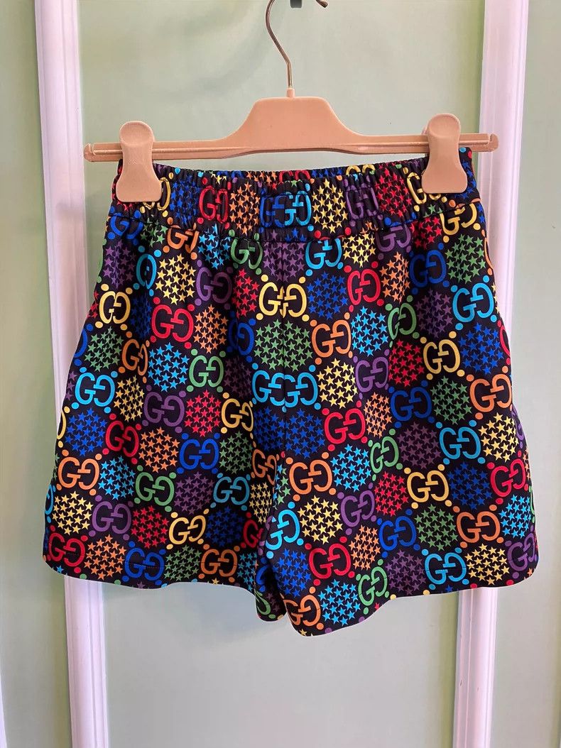 Gucci Gucci Rainbow Logo Print Shorts-yf Size US 28 / EU 44 - 2 Thumbnail