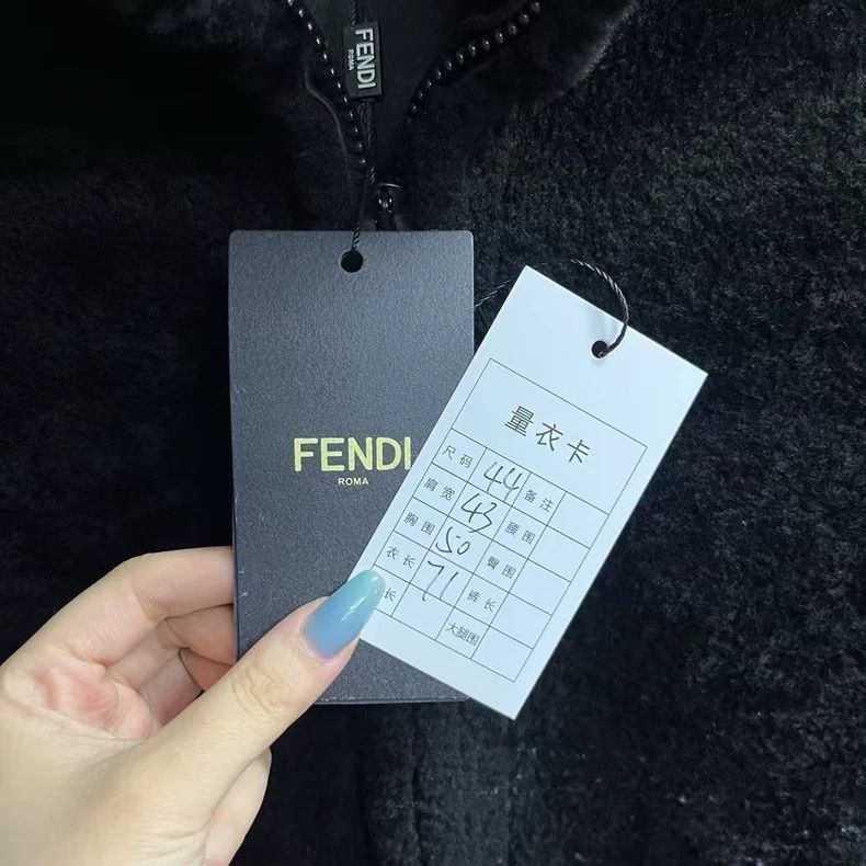 Fendi Fendi Black Fur Embossed Zip Jacket-yf Size US M / EU 48-50 / 2 - 5 Thumbnail