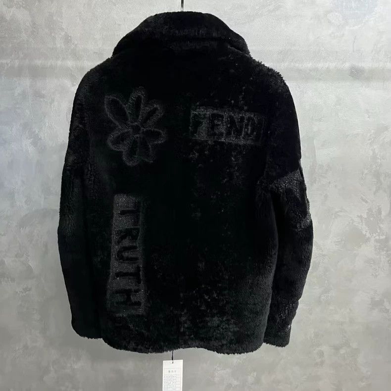 Fendi Fendi Black Fur Embossed Zip Jacket-yf Size US M / EU 48-50 / 2 - 2 Thumbnail