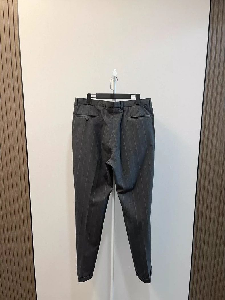 Versace Versace Men's Gray Striped Dress Pants-yf Size US 34 / EU 50 - 2 Thumbnail