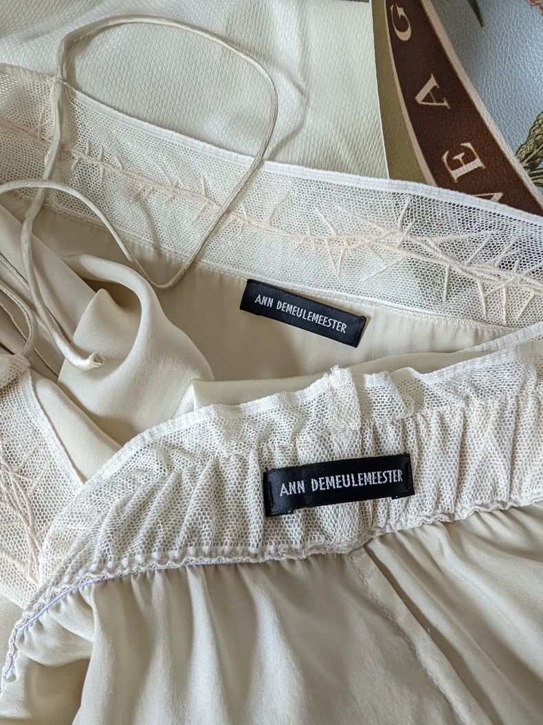 Ann Demeulemeester Ann Demeulemeester Silk Top & Shorts Set-yf Size US M / EU 48-50 / 2 - 6 Thumbnail
