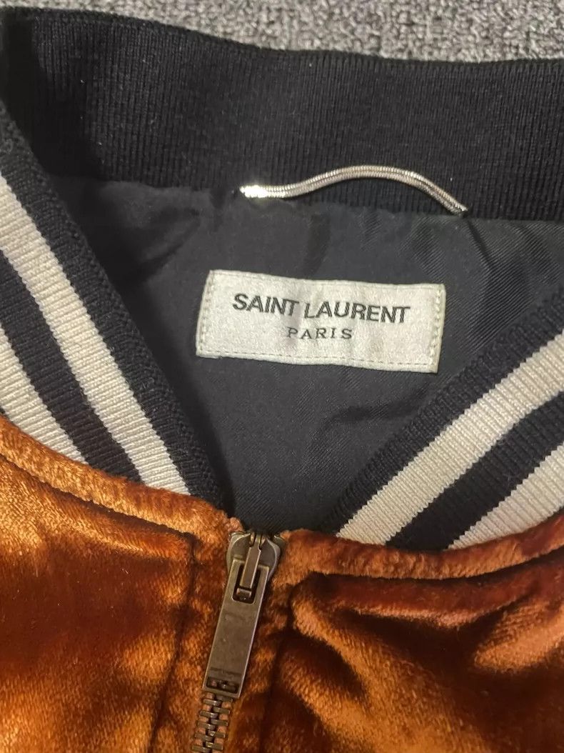 Saint Laurent Paris Saint Laurent Velvet Bomber Jacket-yf Size US M / EU 48-50 / 2 - 2 Thumbnail