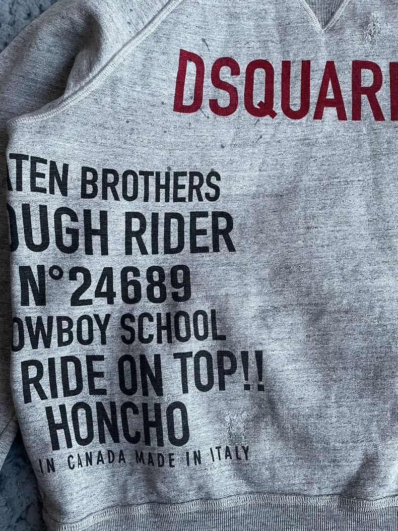 Dsquared2 DSQUARED2 Gray Distressed Sweatshirt-yf Size US M / EU 48-50 / 2 - 3 Thumbnail
