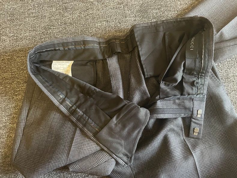 Gucci Gucci Gray Wool Plaid Casual Trousers-yf Size US 44 / EU 60 - 6 Thumbnail