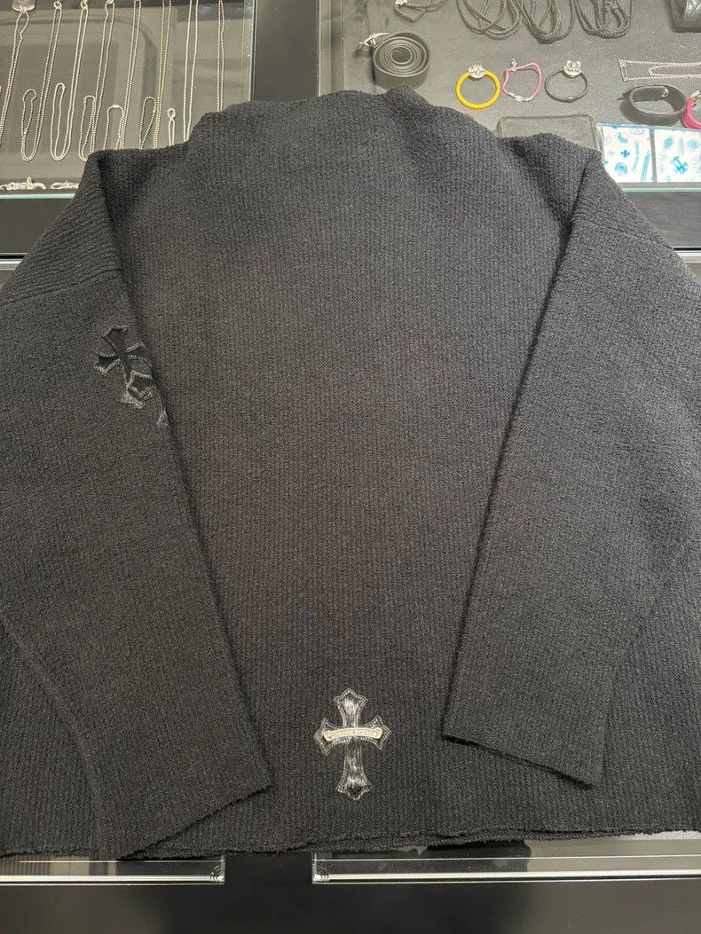 Chrome Hearts Chrome Hearts Black Horsehair Cross Sweater-yf Size US M / EU 48-50 / 2 - 2 Thumbnail