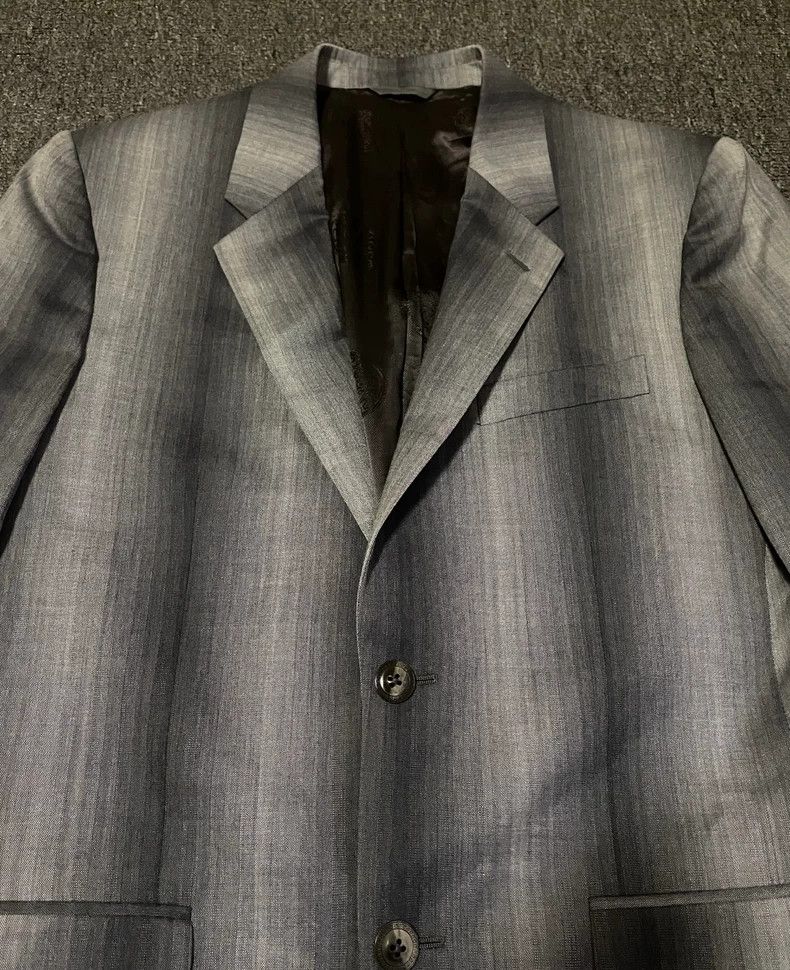 Versace Versace Wool Gradient Plaid Suit Set-yf Size US 38 / EU 54 - 2 Thumbnail