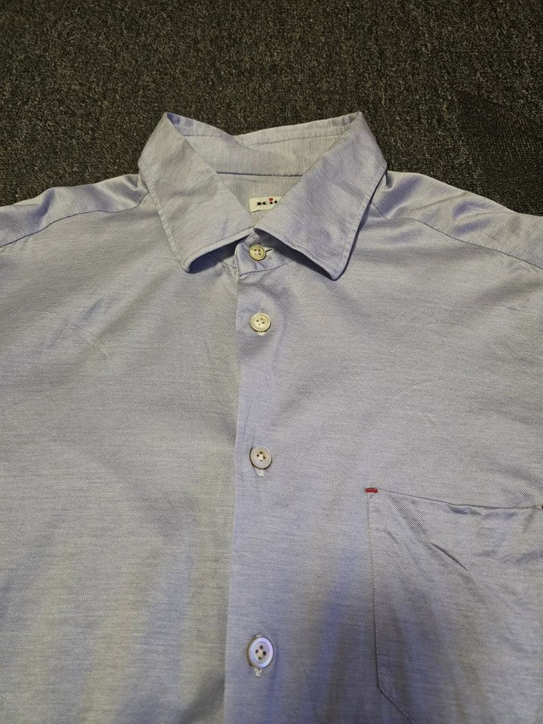 Vintage Kiton Light Blue Long Sleeve Shirt-yf Size US M / EU 48-50 / 2 - 2 Thumbnail