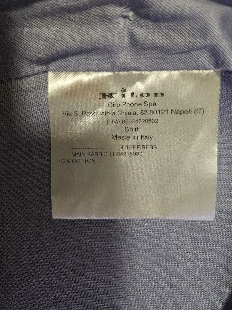 Vintage Kiton Light Blue Long Sleeve Shirt-yf Size US M / EU 48-50 / 2 - 5 Thumbnail