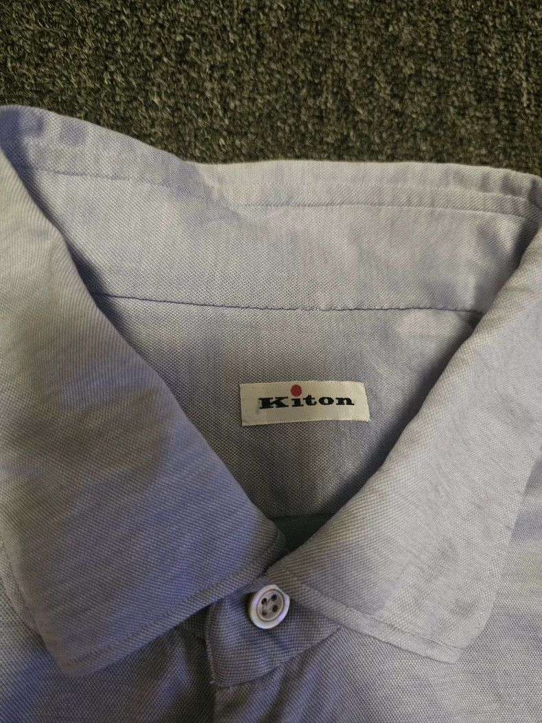 Vintage Kiton Light Blue Long Sleeve Shirt-yf Size US M / EU 48-50 / 2 - 3 Thumbnail