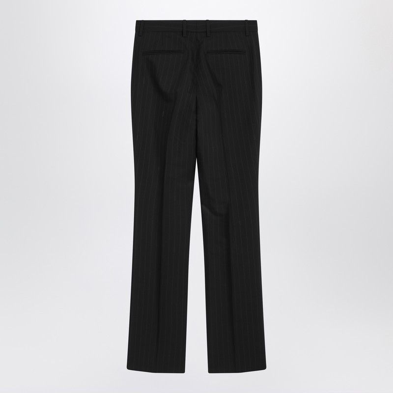 Gucci Gucci Black Wool Pinstripe Trousers Size 27" / US 4 / IT 40 - 2 Thumbnail